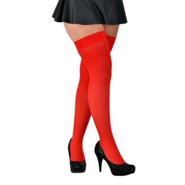 Imagem de Meia 7/8 Fio 40 Punho Liso Perrutextil 016, Vermelho, ÚNICO