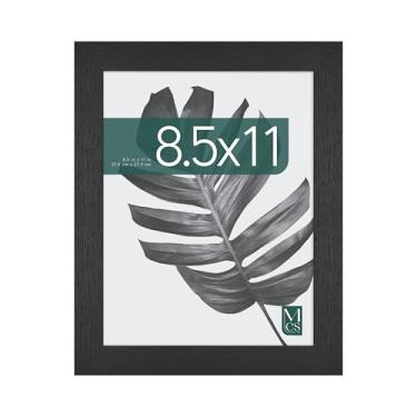 Imagem de MCS Moldura para fotos Studio Gallery, 20 x 28 cm, madeira preta, vertical e horizontal, para pendurar na parede e cavalete para exibição de tapletop, moldura retangular para fotos, pôsteres e