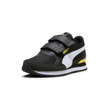 Imagem de PUMA Tênis infantil unissex St Runner Hook and Loop, Puma Black-puma White-Meadowlark, 18