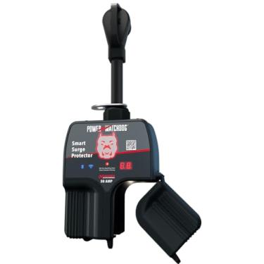 Imagem de Hughes Power Watchdog PWD50W Smart RV Protetor de sobretensão portátil 50 Amp - WiFi patenteado e conectividade Bluetooth - Monitor de tensão/amperagem/potência - IP65 resistente à água -