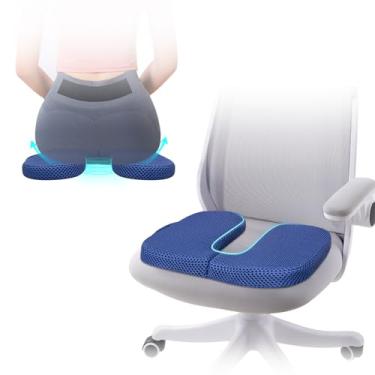 Imagem de Almofada de assento de donut para alívio da dor no cóccix, almofada de bumbum para hemorróidas para lombar, ciática, gravidez, dor pós-parto, almofada dobrável para assento de cóccix para cadeira de