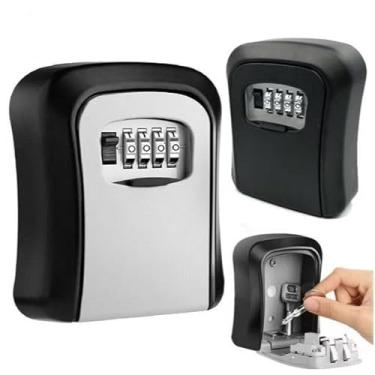 Imagem de Cofre Parede Guarda Chaves Senha Airbnb Dinheiro material Plastico Cor Preto