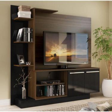 Imagem de Estante TV 55" e 2 portas Denver Multimóveis V2473, Duna/Preto