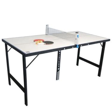 Imagem de Mini Mesa de Ping Pong Compacta Dobrável Portátil com Kit Completo Rede Bolinhas e Raquetes Belfix