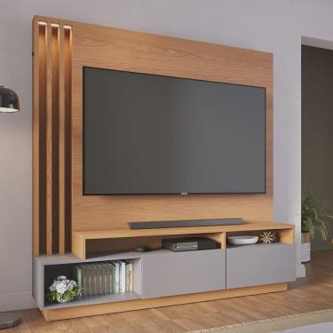 Imagem de Estante Home Theater com Led Para TV até 75 Polegadas 2 Portas Humaitá Colibri