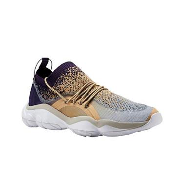 Imagem de Reebok DMX Fusion (Bege/Cinza FLNT/PRPL Ink/S) Tênis unissex CM9646, Bege/cinza flnt/tinta Prpl/P, 7.5 Narrow
