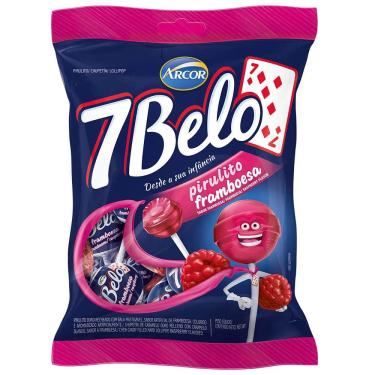 Imagem de Pirulito 7 belo framboesa pacote 500g - arcor