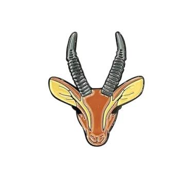 Imagem de LiswindH Pacote com 100 adesivos de metal para telefone com logotipo animal adesivo de metal para capa de celular acessórios camelo pássaro veado leão esmalte crachá (veado 3, para colth)