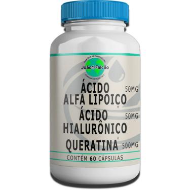Imagem de Ácido Alfa Lipoico 50Mg + Ácido Hialuronico 50Mg + Queratina 500Mg - 60 Cápsulas