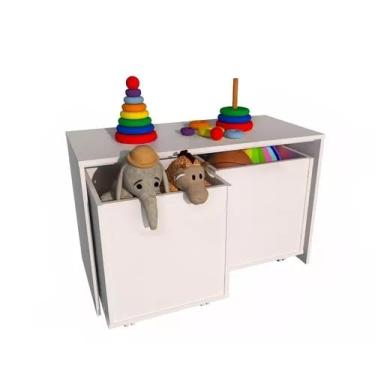 Imagem de Mesa Infantil Woodcore Com 2 Baús Em Mdf 80x40x50 Cm