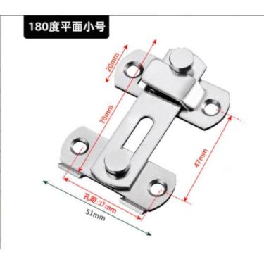 Imagem de Fecho Trava Tranca Angular L 90 P/ Gavetas Portas Janelas - oem, TAMAN