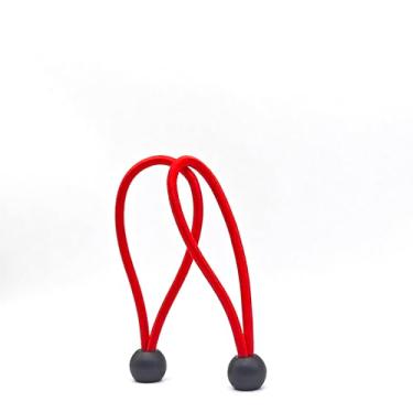 Imagem de Pacote com 25 encerados vermelhos de 12 cm com sistema elástico de 5 mm de espessura, preta, resistente a raios UV para acampamento, tendas, carga, fio de fixação e mangueiras