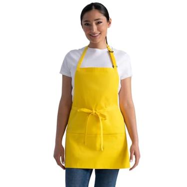 Imagem de Chef Works Avental unissex com três bolsos, limão, tamanho único