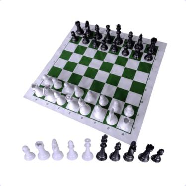 Imagem de Jogo Tabuleiro Xadrez Oficial Gigante Rei 10cm Tabuleiro 40x40cm