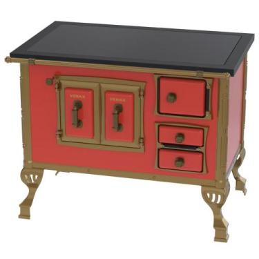 Imagem de Fogao a Lenha Venax GII n 2 Colonial Premium Vermelho, SAIDA ESQUERDA