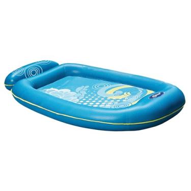 Imagem de Aqua Comfort Luxury Water Lounge, GG, boia inflável para piscina com encosto de cabeça e apoio para os pés, ondas de bolhas (AQL11310WA)