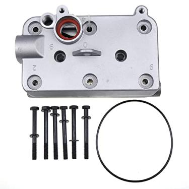Imagem de FridayParts 24425003 20569226 20701803 Cabeça de cilindro do compressor de freio a ar compatível com motor Volvo D12 com junta