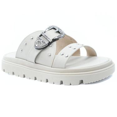 Imagem de Papete Moleca Plataforma Tratorada Spikes Feminina - Off White