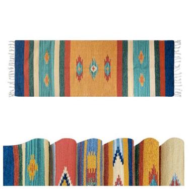 Imagem de 1 Tapete Quarto Kilim Original Algodão Beira Cama 60x180 Vr - IDEALIZA