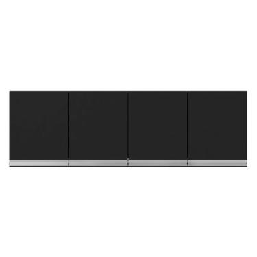 Imagem de Armário Aéreo Andréia 160 cm 4 Portas Preto AJL