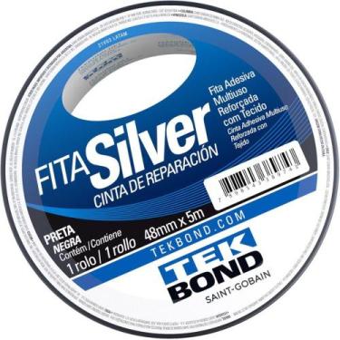 Imagem de Fita de ALTA Resistência Silver Preta 48MMX5M - Tekbond