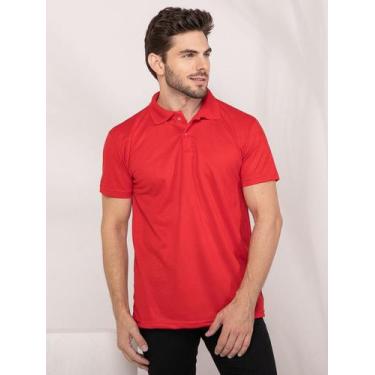Imagem de Camisas Camiseta Masculinas Polo De Alta Qualidade - Sleek Store, Verm