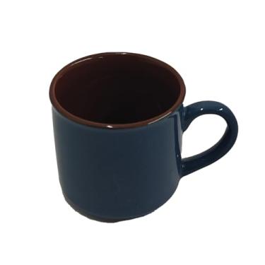 Imagem de Xicara para café em cerâmica 90ml Azul royal/Marrom
