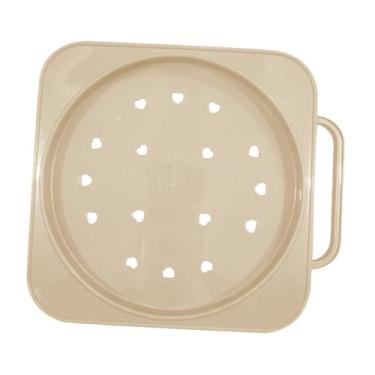 Imagem de Gralara Suporte para plantas com rodas, base móvel para cilindro de propano, bandeja multifuncional para tanque de gás, prateleira fixa para vasos de flores, Bege