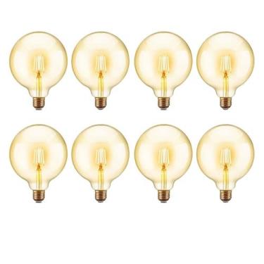 Imagem de 8 Lâmpadas Filamento Led G125 Decorativa 4w Bivolt E27 Varal Luz Retrô