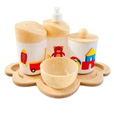 Imagem de Kit Higiene Baby Brinquedos Menino e Menina c/bandeja em MDF - Dóia Ki
