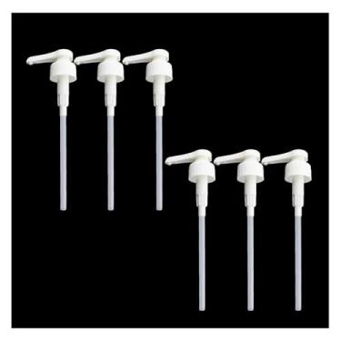 Imagem de SQXBK Dispensador de espremer garrafa de xarope de café branco de 315 mm adequado para xampu, sabonete líquido, desinfetante para as mãos