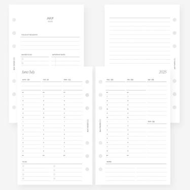 Imagem de MAY PAPER CO. Recarga de planejador semanal compacto Franklin Covey 2025/2026, agenda semanal em duas páginas para FC Compact, Personal Filofax e LV MM Agenda de 6 anéis (vertical a cada hora)