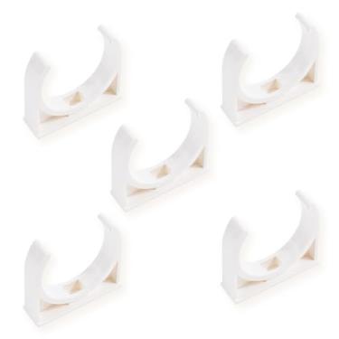 Imagem de FOCMKEAS 5 peças de grampos de tubos de água de PVC em forma de U de 32 mm, fivelas em forma de U, ideais para tubos de água de 1,26" (32 mm) e bandejas de TV, tubulação, suporte de mangueira, tubo