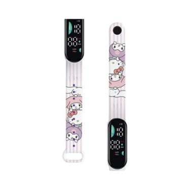 Imagem de Hello Kitty Kuromi Cinnamoroll My Melody Sanrio Anime Relógio LED Reló