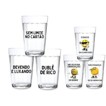 Imagem de 3 Copos Americanos Personalizados De Frase Engraçadas Divertidas Cerveja Presente Criativo Meme (DUBLE)