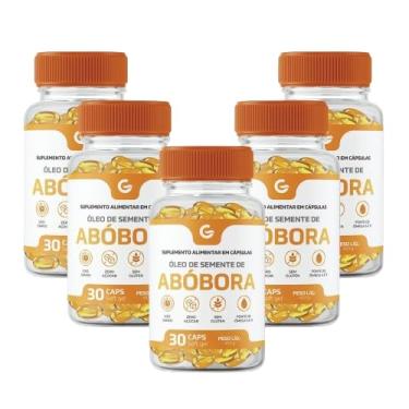 Imagem de Kit 5x Óleo de Semente de Abóbora 500mg |150 Cápsulas | Suplemento Natural | Sem Glúten
