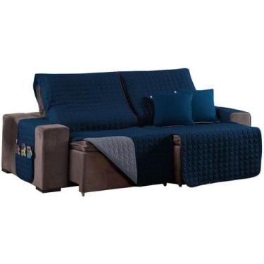 Imagem de Protetor De Sofá Retrátil Shield Dupla Face 2,20m + Capas De Almofadas