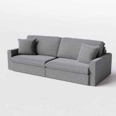 Imagem de Sofá Cama Bélgica Retrátil e Reclinável 1,70m em Chenille Refúgio Cinz