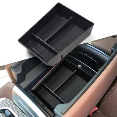 Imagem de smabee Organizador de console central compatível com BMW X5 G05 X7 G07 2019-2025 / X6 G06 2020-2025 bandeja de console central caixa de armazenamento acessórios interior ABS inserção preta