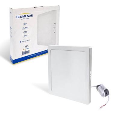 Imagem de Painel Led Plafon Quadrado Sobrepor 18w Luz Neutra 4100K