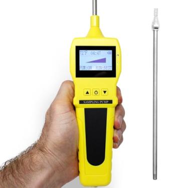 Imagem de Bomba de Amostra de Gás da FORENSICS | Sonda de Aço Inoxidável | Feita para Detetores de Gás e Medidores | Taxa de fluxo: 0,5 LPM, 500 ccc/min | ABS Forte | Recarga USB |