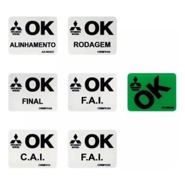 Imagem de Kit Adesivos Selo Qualidadade Ok Parabrisa Mitsubishi Pajero - Spts