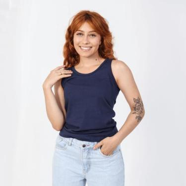 Imagem de Camiseta Regata Feminina Barato Blusinha Verão Calor 100% Algodão Vari