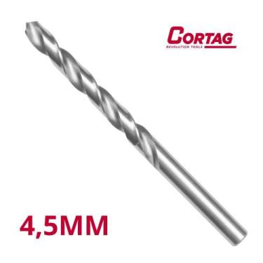 Imagem de BROCA DE ACO RAPIDO 4,5 mm - PACOTE C/ 10 UN CORTAG COD 61917