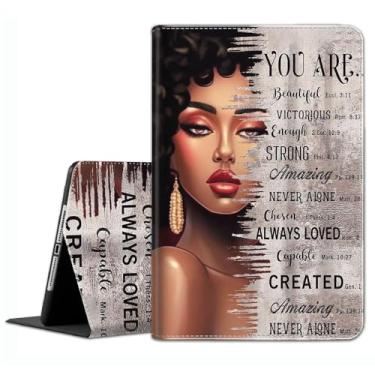 Imagem de Capa para Samsung Galaxy Tab S10 Plus 2024/ S9 Plus / S9 FE Plus 5G 12,4 polegadas 2023 - Capa fina com hibernar/despertar automático para Galaxy Tablet S10+ 12,4 polegadas, mulheres afro-americanas