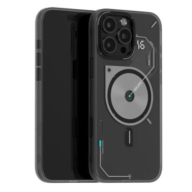 Imagem de Aulumu Capa térmica magnética A16 para iPhone 16 Pro Max | Controle atualizado da câmera | Tecnologia IMD | Compatível com Magsafe | Envoltório completo | Cinza translúcido ao toque