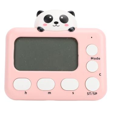Imagem de Naroote Timer de Culinária Digital, Alarme Transparente e Forte Timer de Cozinha de Plástico Portátil para Fitness (Panda)