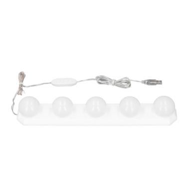 Imagem de FTVOGUE Luzes de Espelho de Vaidade LED Luzes Diminuídas para o Camarim de Maquiagem Portátil 5 Lâmpadas 3 Temperatura de Cor 10 Brilho o Cabo USB para a Tabela de Vaidade do Banheiro