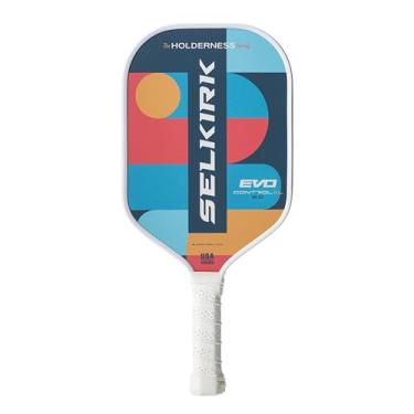 Imagem de SLK Evo Control XL Pickleball Paddle | G8 Power Fibra de Carbono Pickleball Paddle Face com Superfície Spinflex e núcleo de polímero de controle de rotação | Projetado nos EUA | Família Holderness