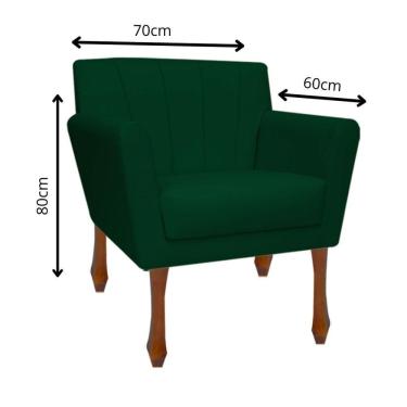 Imagem de Poltrona Decorativa Clinicas Iza Retro Dritex suede Verde
